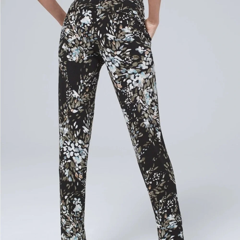 White House Black Market The Tapered Ankle Floral Dress Pants